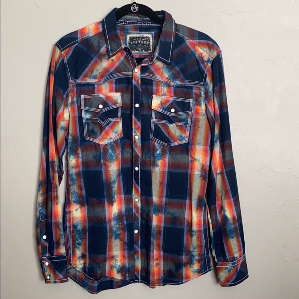 BKE Tailored Fit Plaid Button Up